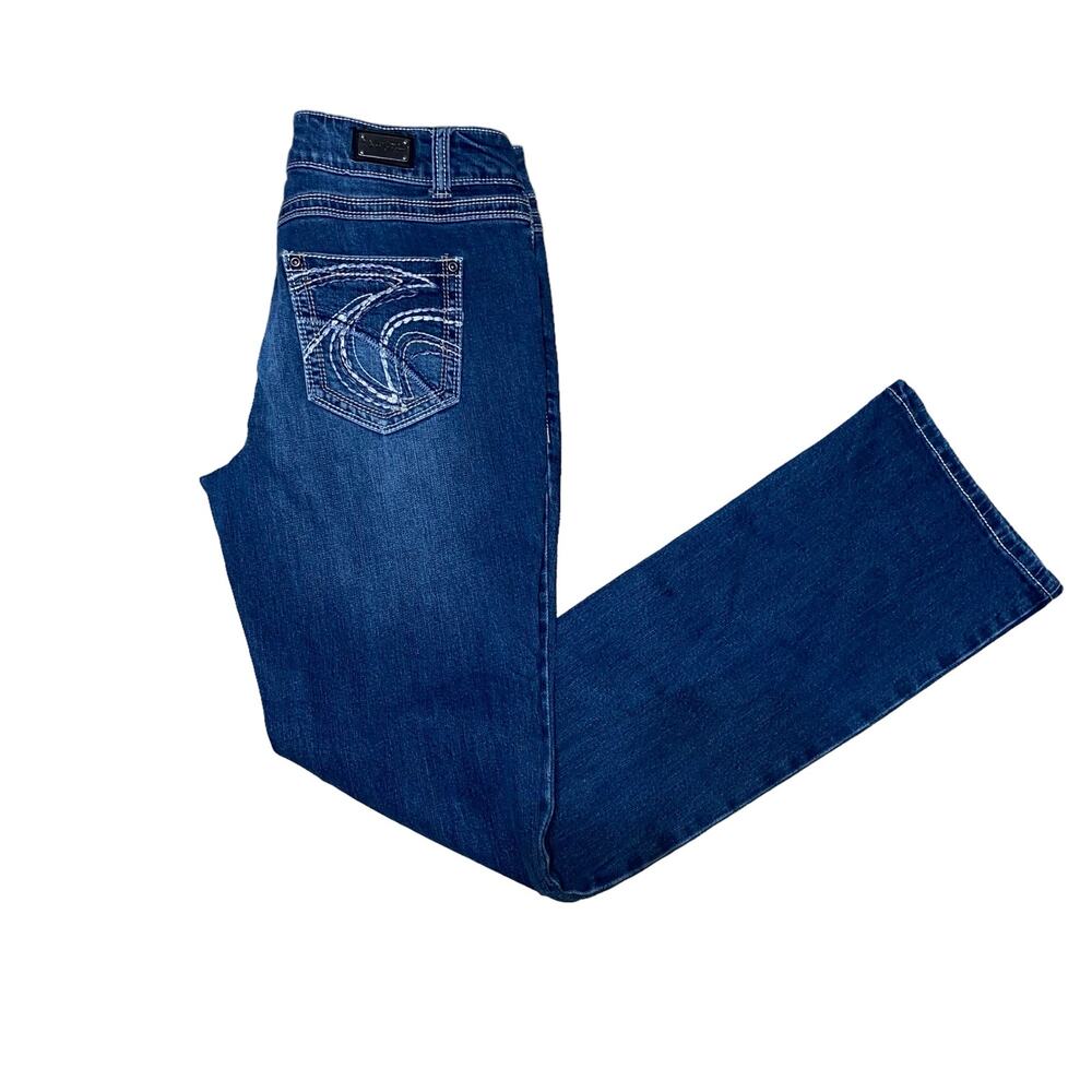 Wired Heart Boot Cut Mid Rise Denim Blue Jeans Size 29